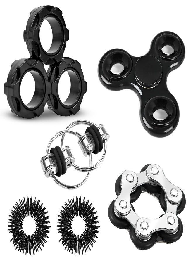 Dr.Kbder Fidget Toys Adults Pack 6PC, Christmas Stocking Stuffers for Teen Boy Fidgets for Classroom Cool Gadget Desk Toys for Teens Figette Spinner Figits Ring ADHD Autism Must Have Stress Anxiety Relief Toy - Image 1